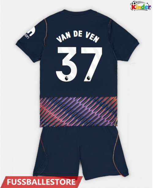 Günstige Tottenham Hotspur Micky van de Ven #37 Auswärts Trikotsatzt Kinder 2026-27 Kurzarm (+ Kurze Hosen)
